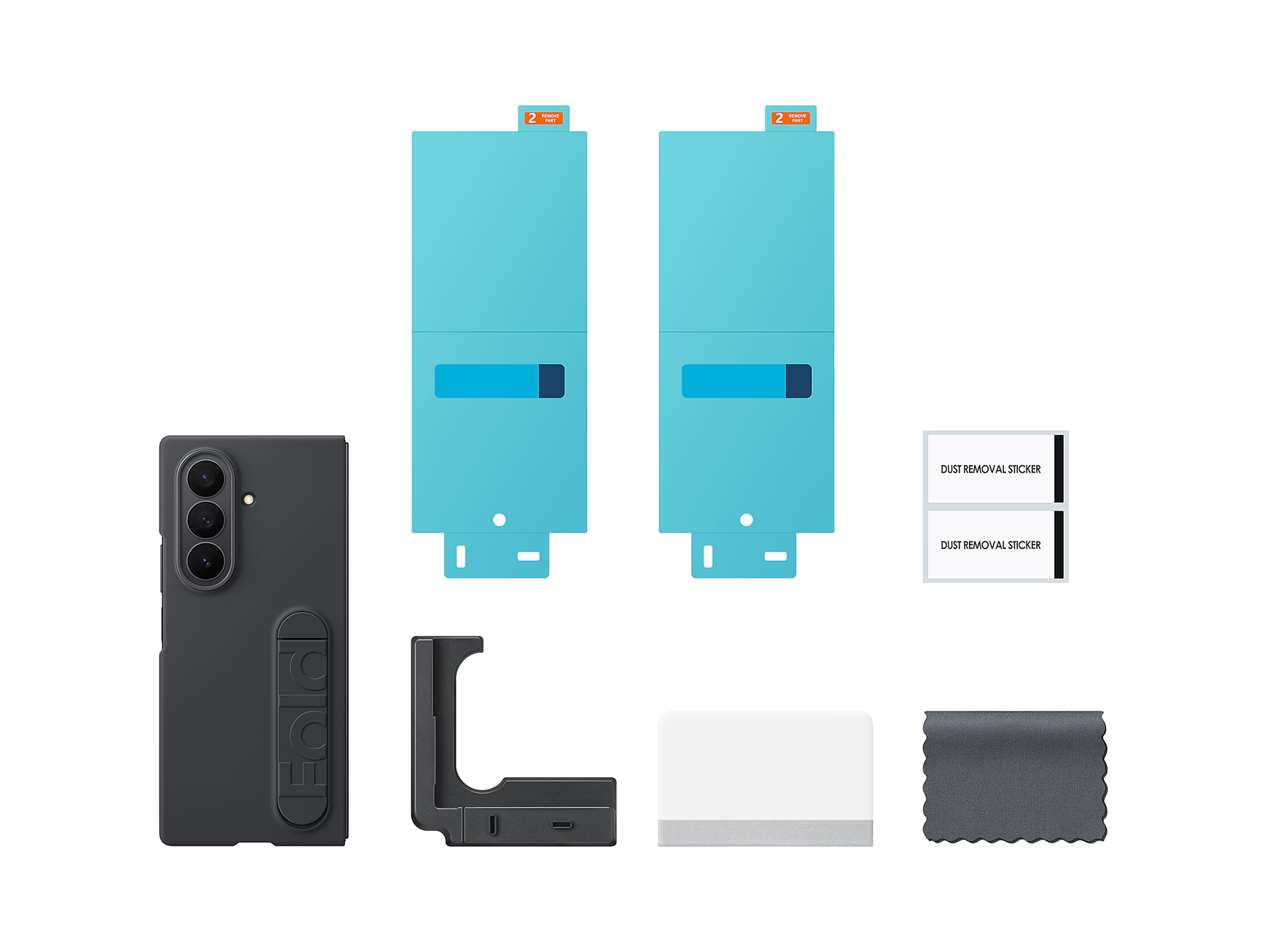 Samsung Galaxy Z Fold7 Silicone Case With Anti-reflecting Screen Protector Film - South Port™